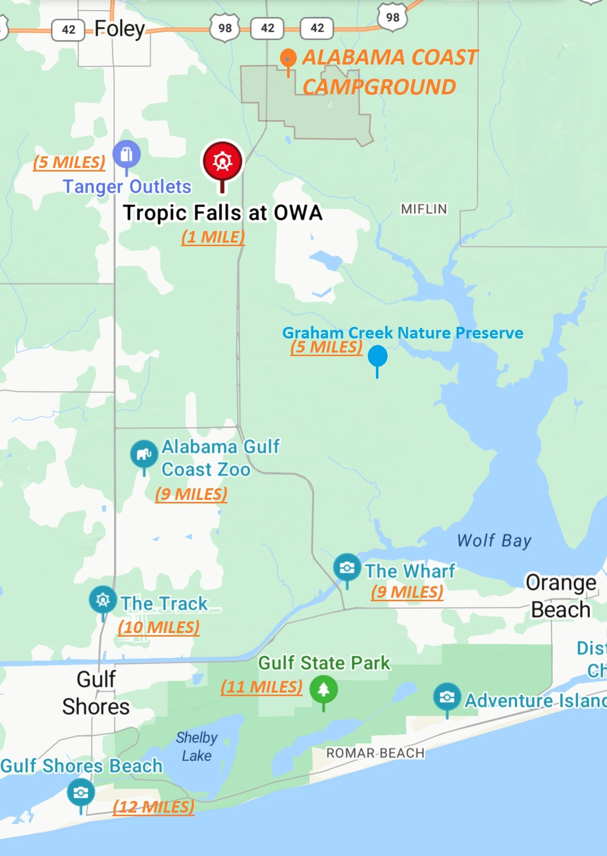 Area Attractions Map