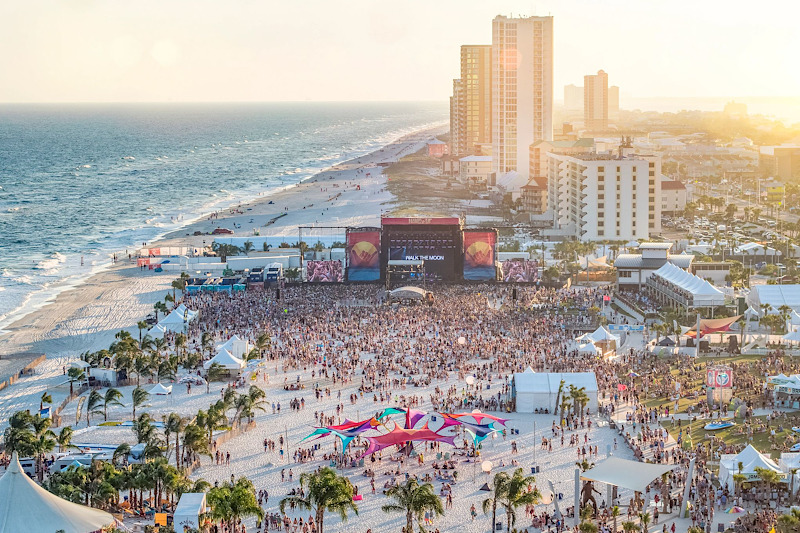 Beach with Crowd