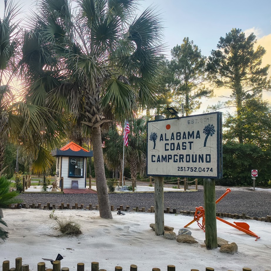 Entrance and sign